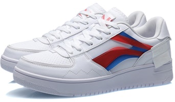 LiNing李寧 百變攻略 耐磨透氣 低幫 板鞋 白紅藍 Lookbook LiNing李寧 百變攻略 耐磨透氣 低幫 板鞋 白紅藍