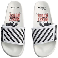 리닝 X 디즈니 미키 마우스 화이트 슬리퍼 (Stylish 함축) AGAQ023-5 Shop 리닝 X 디즈니 미키 마우스 화이트 슬리퍼 (Stylish 함축) AGAQ023-5