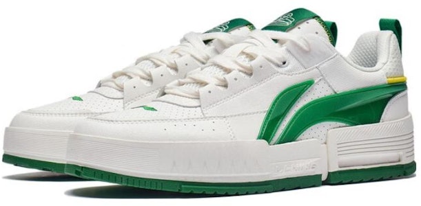 LiNing李寧 里程 防滑耐磨 低幫 運動休閒鞋 男款 白綠 Lookbook LiNing李寧 里程 防滑耐磨 低幫 運動休閒鞋 男款 白綠