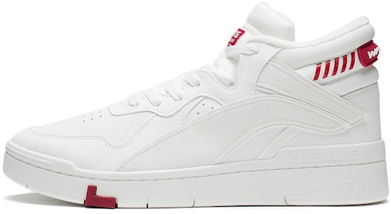 李宁 時尚潮流 耐磨透氣 中幫 板鞋 男款 白紅 Buy 李宁 時尚潮流 耐磨透氣 中幫 板鞋 男款 白紅