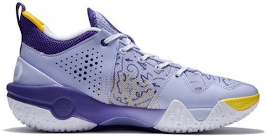 LiNing李寧 冷血1 減震防滑耐磨 低幫 實戰籃球鞋 紫黃 Order LiNing李寧 冷血1 減震防滑耐磨 低幫 實戰籃球鞋 紫黃