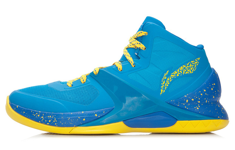 Li-Ning Wade Sixth Professional Basketball Shoes Blue and Huang ABAL013-4