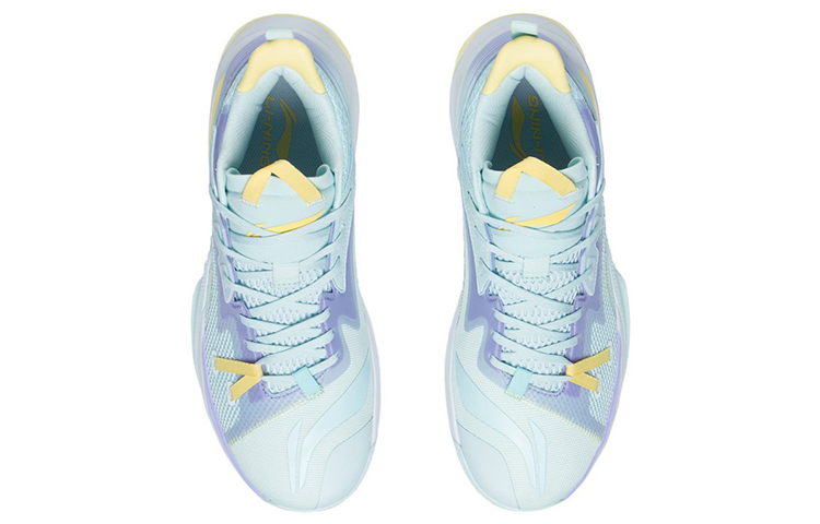 Shop LiNing李寧 戰隼 減震回彈 中筒 實戰籃球鞋 男款 藍色