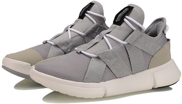 LiNing李寧 悟道2 一體織休閒 低筒 復古籃球鞋 男女同款 灰白 Lookbook LiNing李寧 悟道2 一體織休閒 低筒 復古籃球鞋 男女同款 灰白