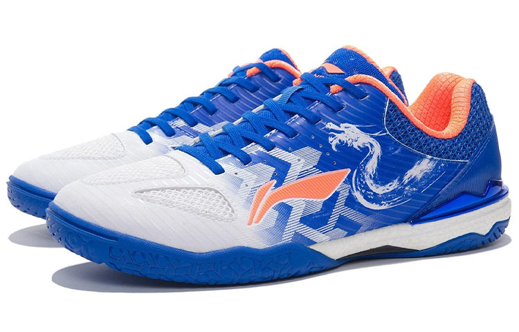 Lookbook 李宁 戰龍 乒乓球比賽鞋 晶藍色