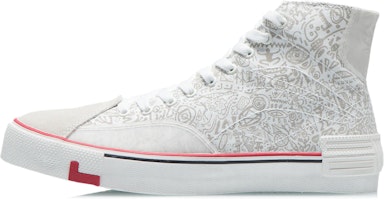 Li-Ning Weiwu Canvas Hi Shoes 'White Silver' AECR011-1 Li-Ning Weiwu Canvas Hi Shoes 'White Silver' AECR011-1
