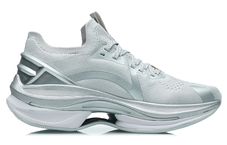 Order LiNing李寧 我適5S 1.0 減震防滑耐磨 低筒 跑鞋 銀灰