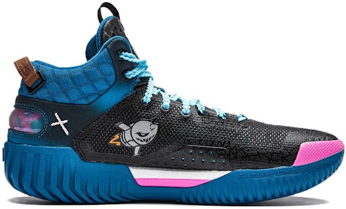 英雄联盟 x 李宁 - 反伍3 金克丝 减震耐磨回彈輕便 中幫 籃球鞋 男款 黑藍 Order 英雄联盟 x 李宁 - 反伍3 金克丝 减震耐磨回彈輕便 中幫 籃球鞋 男款 黑藍