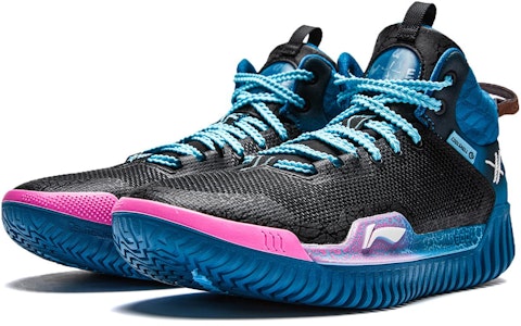 英雄联盟 x 李宁 - 反伍3 金克丝 减震耐磨回彈輕便 中幫 籃球鞋 男款 黑藍 Lookbook 英雄联盟 x 李宁 - 反伍3 金克丝 减震耐磨回彈輕便 中幫 籃球鞋 男款 黑藍