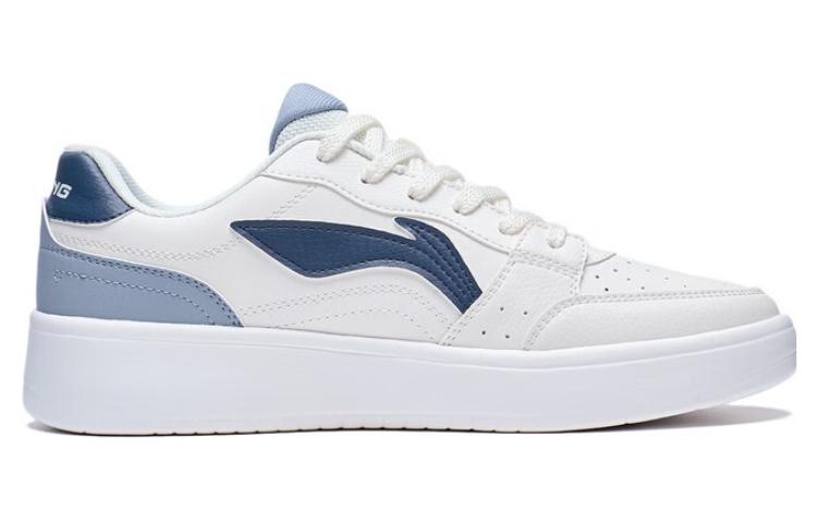 Order LiNing李寧 休閒百搭 防滑耐磨輕便 低幫 板鞋 男款 白藍