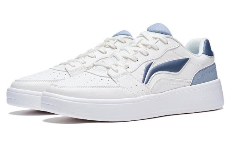 Lookbook LiNing李寧 休閒百搭 防滑耐磨輕便 低幫 板鞋 男款 白藍