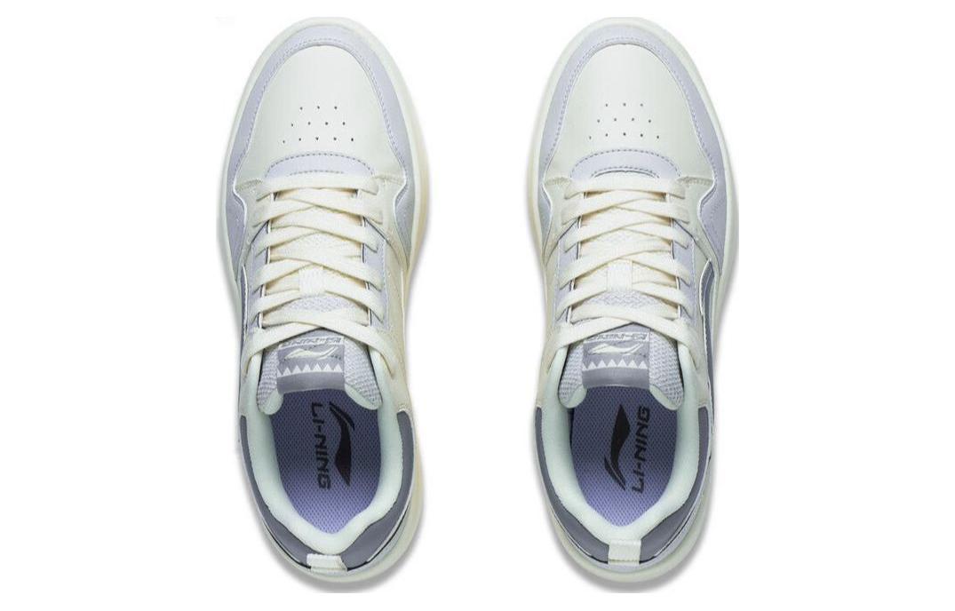 Shop LiNing李寧 耐磨透氣 低幫 板鞋 白灰