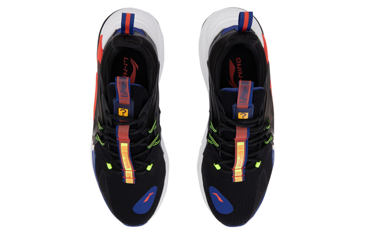 Shop 李宁星火运动休闲鞋 '黑橙色' AGLQ057-4