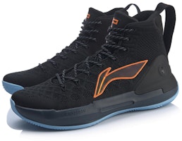 LiNing李寧 驅帥 13 抗震防滑耐磨 高筒 真戰籃球鞋 黑橙 Lookbook LiNing李寧 驅帥 13 抗震防滑耐磨 高筒 真戰籃球鞋 黑橙