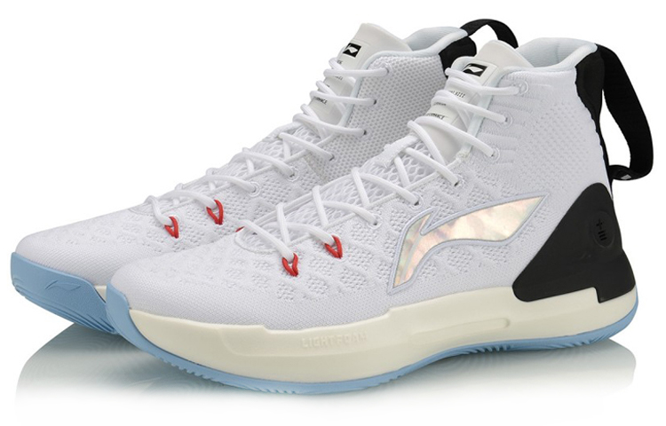 Lookbook 李宁 驭帅 13 一体织 防滑耐磨 高筒 籃球鞋 白色