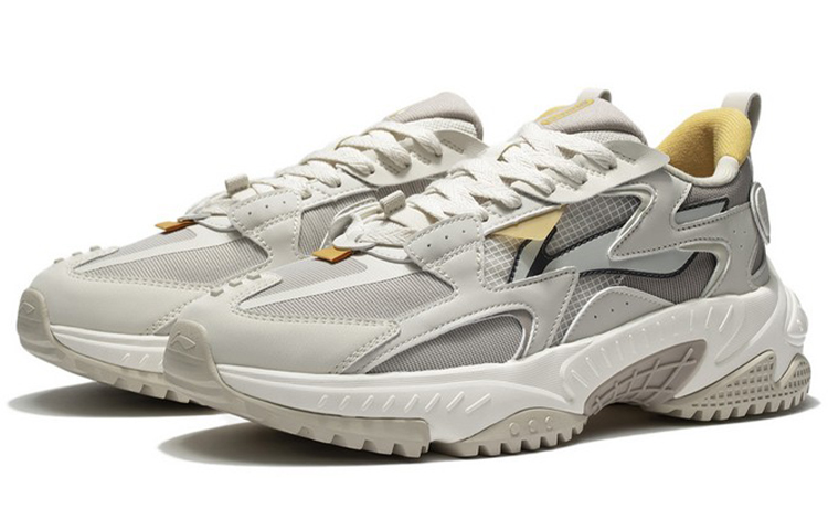 Lookbook LiNing李寧 越川 經典 回彈減震防滑耐磨 低幫 運動休閒鞋 男款 燕麥灰