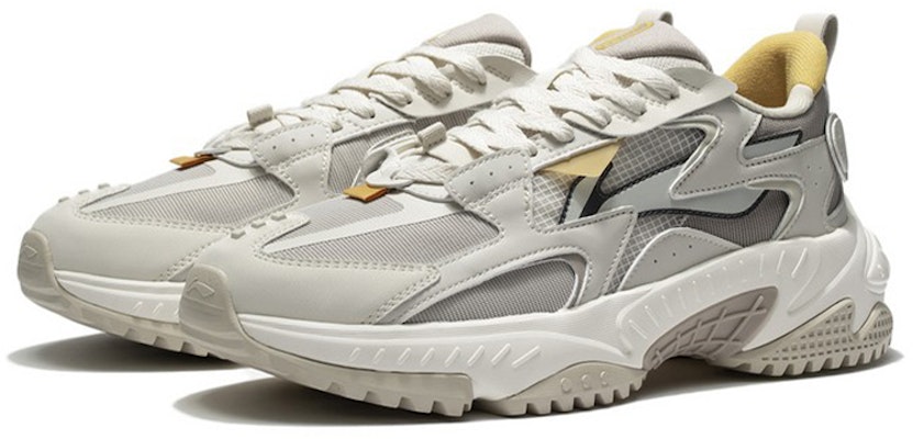 LiNing李寧 越川 經典 回彈減震防滑耐磨 低幫 運動休閒鞋 男款 燕麥灰 Lookbook LiNing李寧 越川 經典 回彈減震防滑耐磨 低幫 運動休閒鞋 男款 燕麥灰