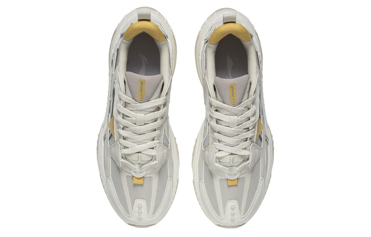 Shop LiNing李寧 越川 經典 回彈減震防滑耐磨 低幫 運動休閒鞋 男款 燕麥灰