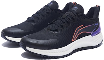 李寧Element減震防滑耐磨回彈低幫跑步鞋 黑/橙/紫 Lookbook 李寧Element減震防滑耐磨回彈低幫跑步鞋 黑/橙/紫