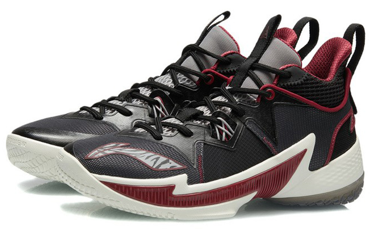 Lookbook Li-Ning Zhengfeng Mid 'Black Red' ABAR083-1