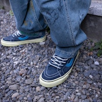 리베레이더스 x 반스 SK8-Hi 리이슈 지퍼 '네이비' VN0A5KRCBZZ 2