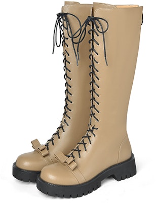 Lily Wei Bot Sepatu Kulit Hak Tebal Resleting Wanita Edisi Berkuda XPJ-064 Lookbook Lily Wei Bot Sepatu Kulit Hak Tebal Resleting Wanita Edisi Berkuda XPJ-064
