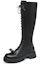 Cheap But Wanita Lily Wei Kulit Tumit Tebal Hujung Bulat Zip But Penunggang XPJ-064
