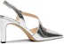 Lily Wei Leather Square-Toe Elastic Band Chunky High Heels '7.5cm Women's' L-048