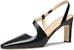 Lily Wei Leather Square-Toe Elastic Band Chunky High Heels '7.5cm Women's' L-048