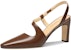 Lily Wei Leather Square-Toe Elastic Band Chunky High Heels '7.5cm Women's' L-048