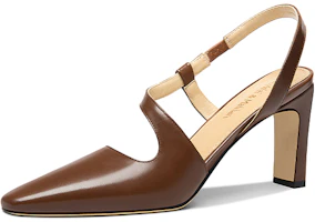 Details for Zapatos de Tacón Alto Grueso Cuadrados de Cuero con Banda Elástica para Mujer 7.5cm L-048