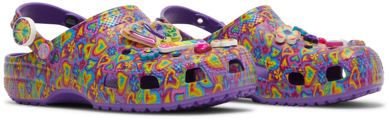 Lisa Frank x Crocs Classic Clog 'Ungu Neon Pelbagai Hati' 207736-573 Cheap Lisa Frank x Crocs Classic Clog 'Ungu Neon Pelbagai Hati' 207736-573