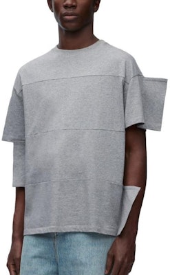 LOEWE 灰色刺繡不對稱標誌短袖T恤。 H526Y22XB2-1440 Shop LOEWE 灰色刺繡不對稱標誌短袖T恤。 H526Y22XB2-1440