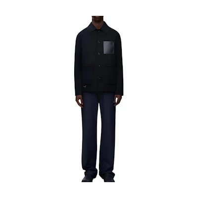 LOEWE Black Pocket Patch Single-Breasted Casual Jacket. H526Y03WBE-1100