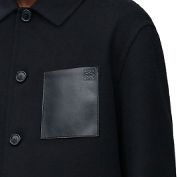 Details for 로에베 블랙 포켓 패치 싱글 브레스트 캐주얼 자켓. H526Y03WBE-1100