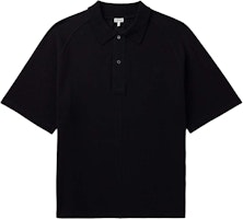 LOEWE Black Solid Color Loose Fit Button Straight Short Sleeve Polo Shirt H526Y23X43-1100 LOEWE Black Solid Color Loose Fit Button Straight Short Sleeve Polo Shirt H526Y23X43-1100