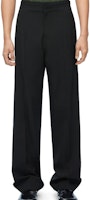 LOEWE Black Straight-Leg Mid-Waist Casual Pants with Zipper. H526Y04WE6-1100 LOEWE Black Straight-Leg Mid-Waist Casual Pants with Zipper. H526Y04WE6-1100