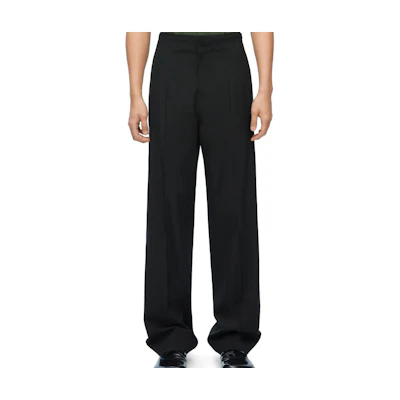 LOEWE Black Straight-Leg Mid-Waist Casual Pants with Zipper. H526Y04WE6-1100