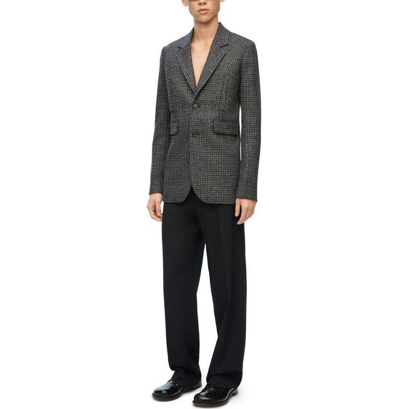 Shop 로에베 블랙 스트레이트 레그 미드 웨이스트 캐주얼 팬츠 지퍼 디테일. H526Y04WE6-1100