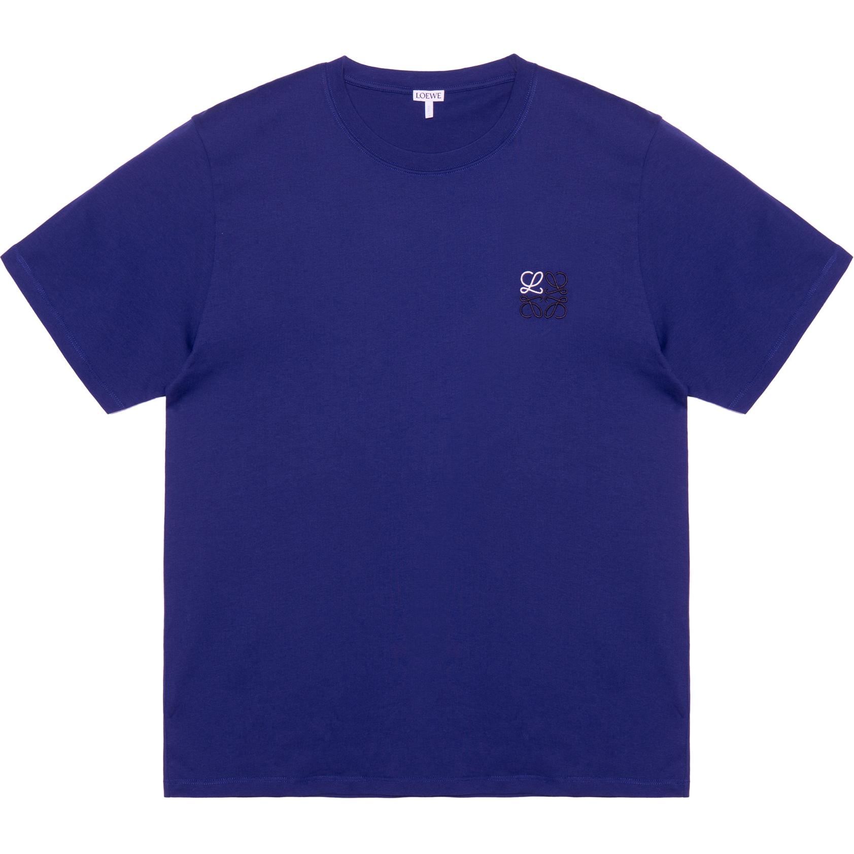 LOEWE  Blue Embroidered Logo Short Sleeve T-Shirt. H526Y22X755410