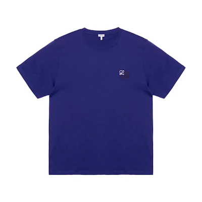 LOEWE Blue Embroidered Logo Short Sleeve T-Shirt. H526Y22X755410