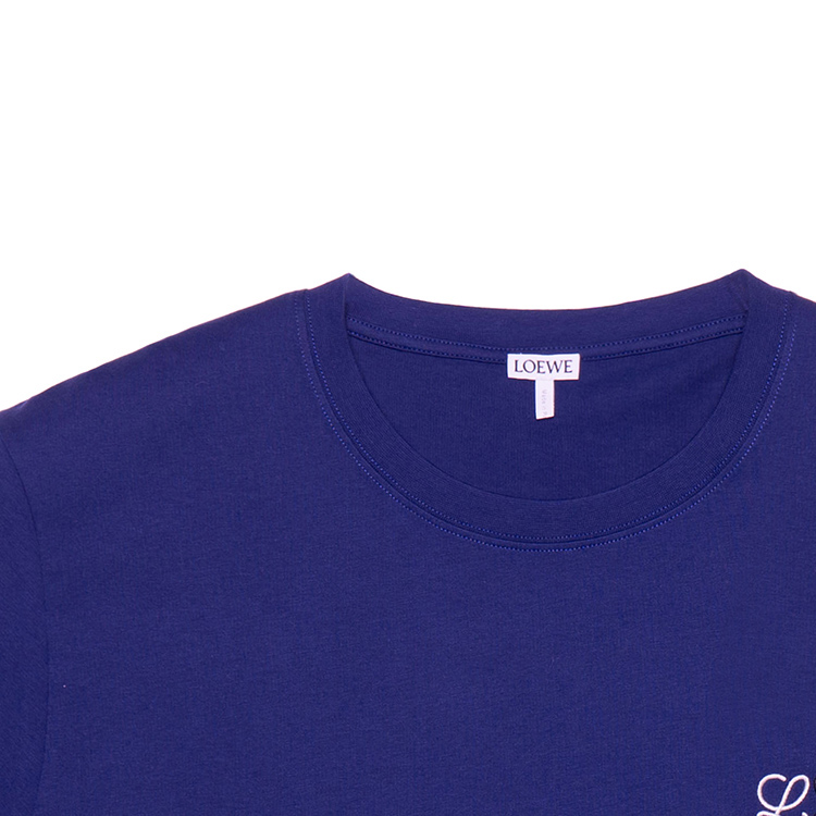 Purchase LOEWE 蓝色刺绣标志短袖T恤。 H526Y22X755410