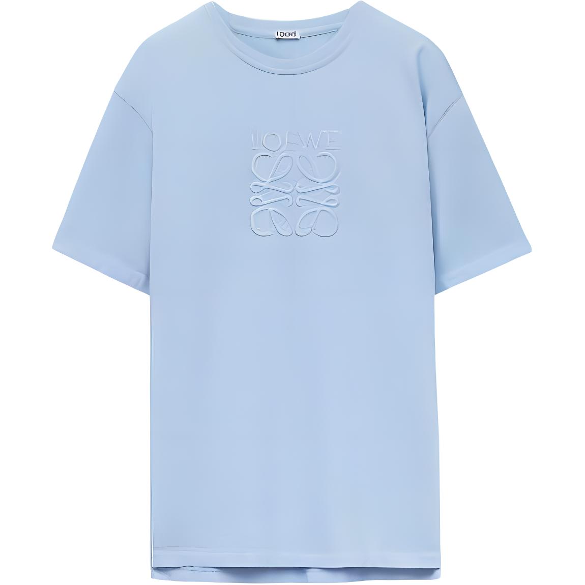Order Camiseta LOEWE Azul Sólido con Bordado de Letras. H526Y22XA4-6410