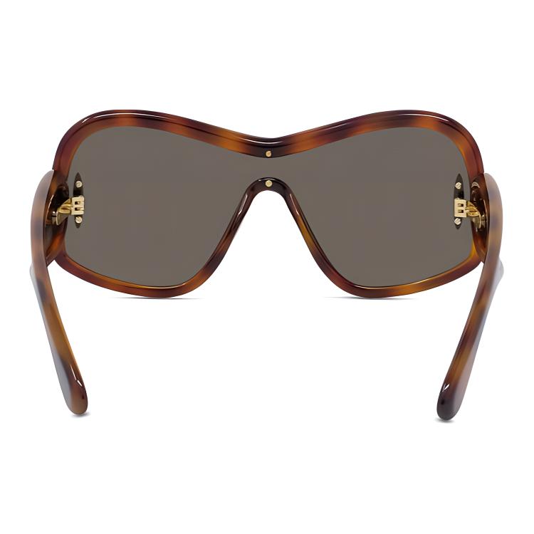 LOEWE  Brown Irregular-Shaped Acetate Sunglasses with Logo Temples LW40131I 圖 5