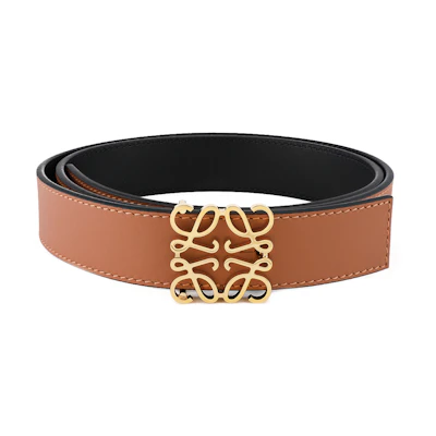 LOEWE Brown Leather Belt with Smooth Buckle 2.8cm. E619Z26X03-2544