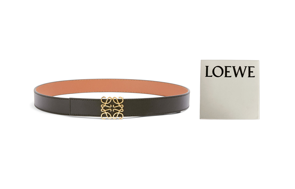 Details for LOEWE 棕色皮革腰带搭配光滑扣 2.8cm. E619Z26X03-2544