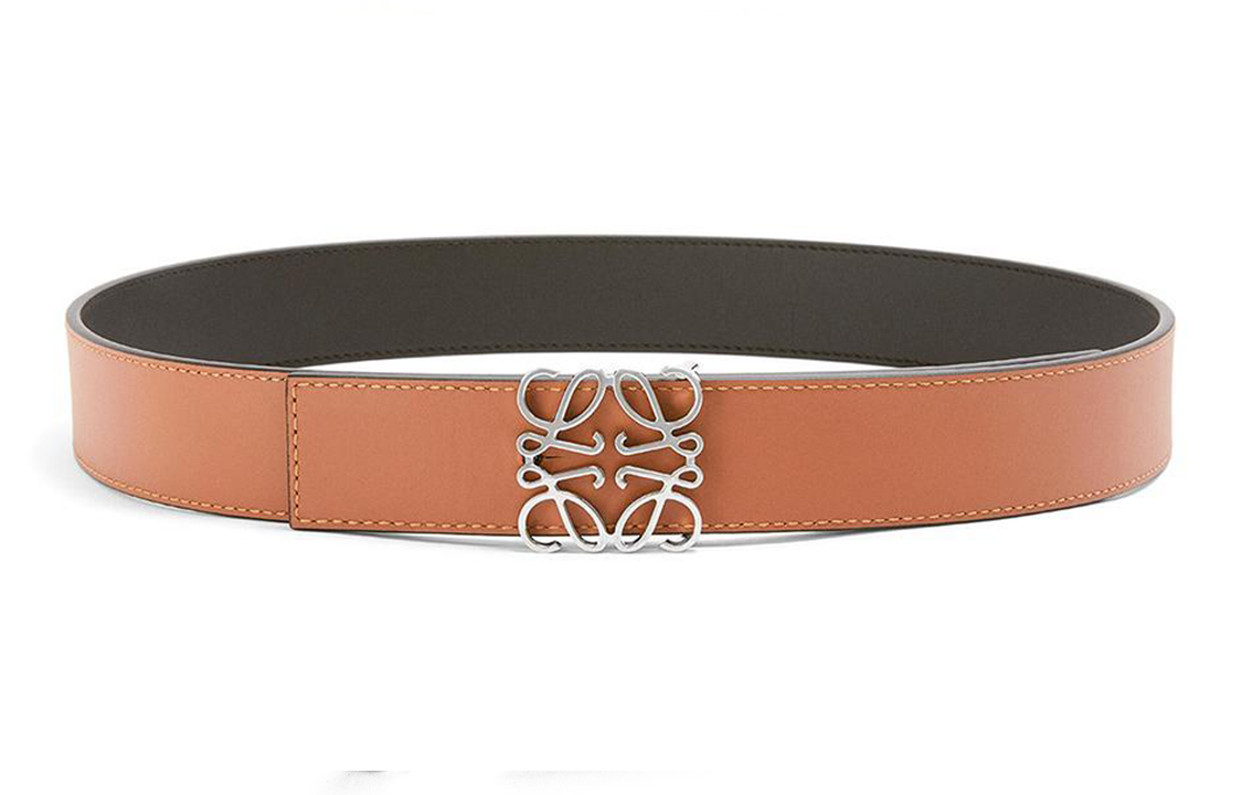 Lookbook LOEWE 双面Anagram牛皮腰带 黑色/棕色 3.5cm E619Z20X03-1555