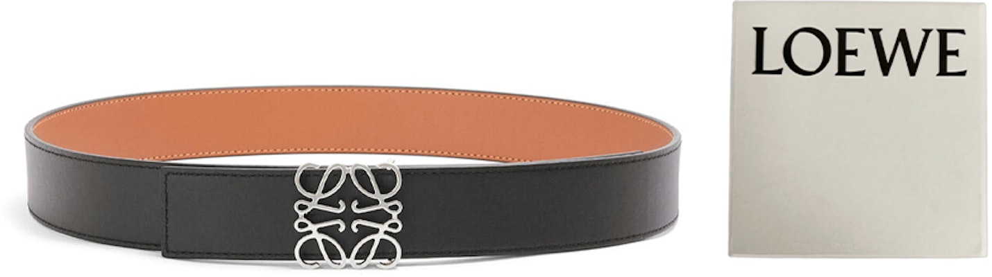 LOEWE 双面Anagram牛皮腰带 黑色/棕色 3.5cm E619Z20X03-1555 Shop LOEWE 双面Anagram牛皮腰带 黑色/棕色 3.5cm E619Z20X03-1555