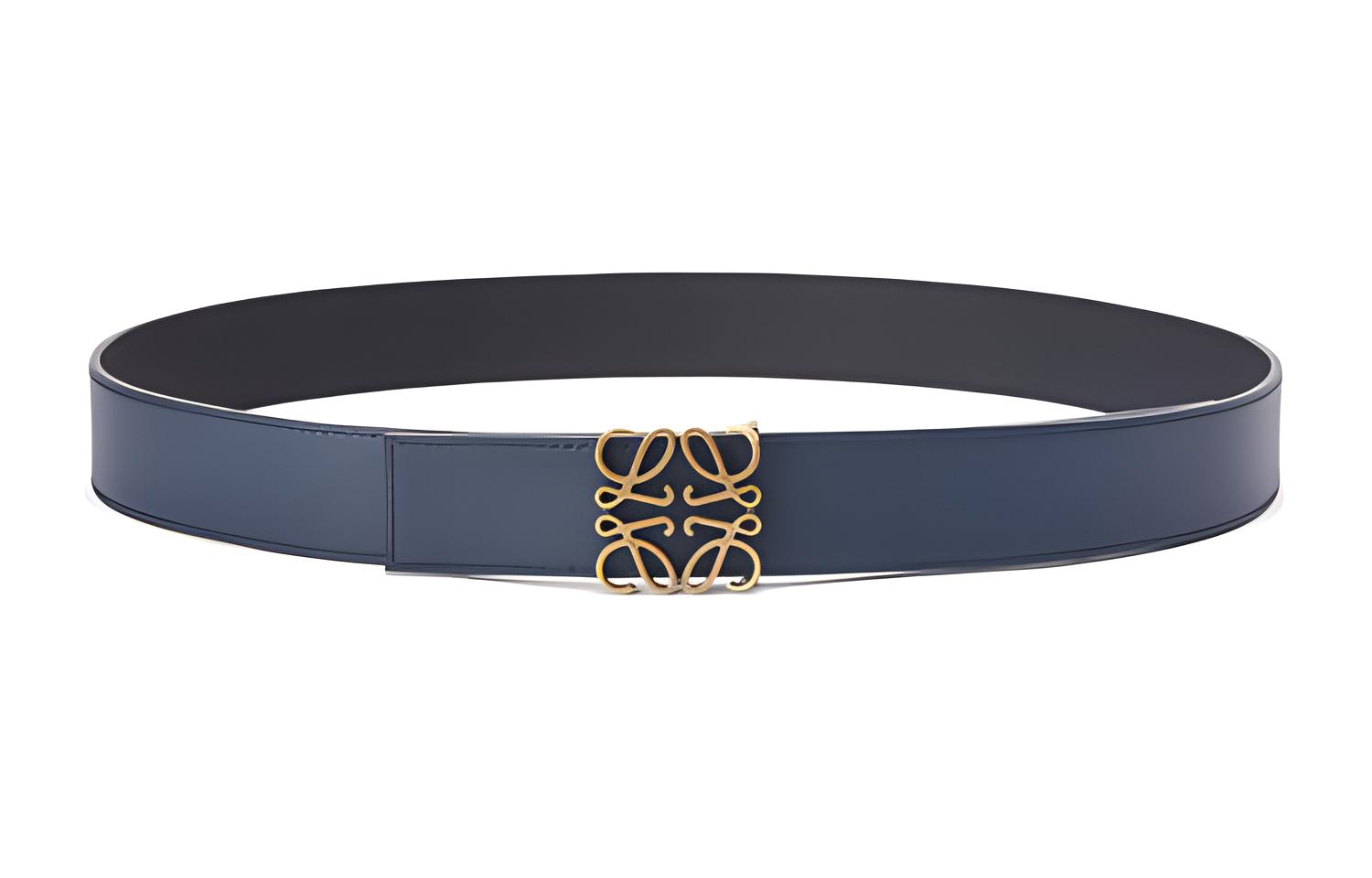 LOEWE  Fashion Casual Smooth Buckle Leather Belt - Blue. E619Z20X045778