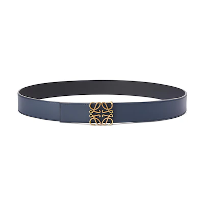 LOEWE Fashion Casual Smooth Buckle Leather Belt - Blue. E619Z20X045778